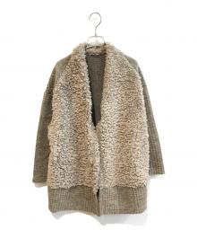 JOURNAL STANDARD relume（ジャーナルスタンダード レリューム）の古着「スライバーニットファーカーディガン」｜ベージュ