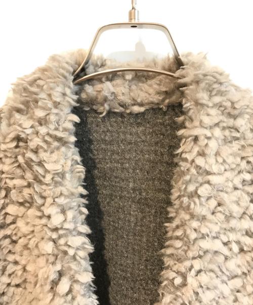 JOURNAL STANDARD relume（ジャーナルスタンダード レリューム）JOURNAL STANDARD relume (ジャーナルスタンダード レリューム) スライバーニットファーカーディガン ベージュ サイズ:Freeの古着・服飾アイテム