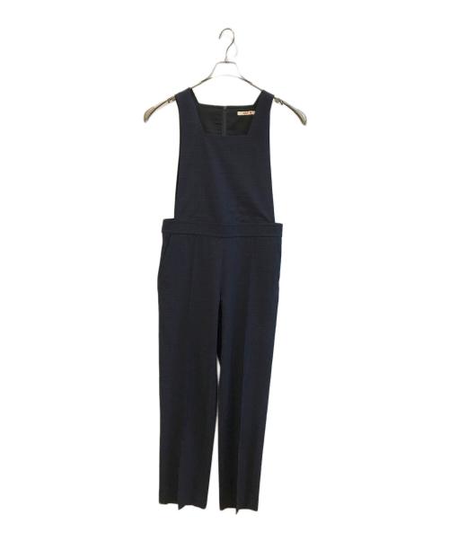 BACCA（バッカ）BACCA (バッカ) シアサッカー カバードサロペット　35-06-11-06701 ネイビー サイズ:ＸＳの古着・服飾アイテム