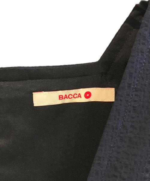 BACCA（バッカ）BACCA (バッカ) シアサッカー カバードサロペット　35-06-11-06701 ネイビー サイズ:ＸＳの古着・服飾アイテム