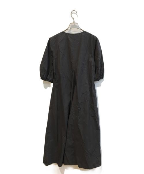 GANNI（ガニー）Ganni (ガニー) Cotton Poplin V-Neck Long Dress ブラック サイズ:Ｓの古着・服飾アイテム