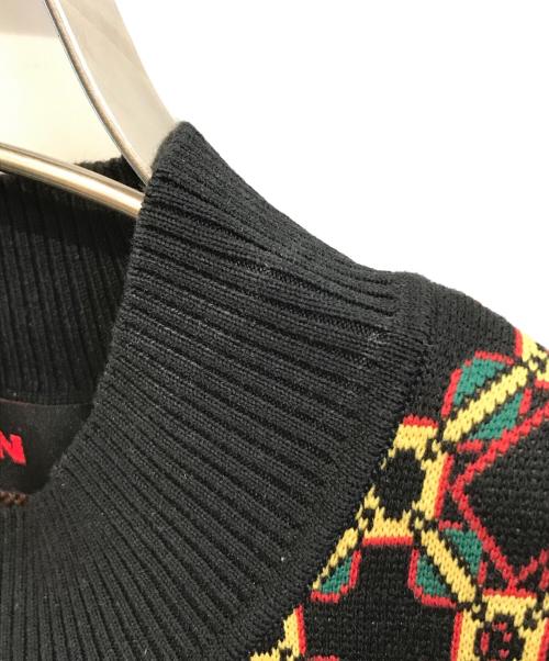 CABAN（キャバン）CABaN (キャバン) クロスタイルジャカード アメリカンスリーブプルオーバー 39-02-41-02012 ブラック サイズ:freeの古着・服飾アイテム