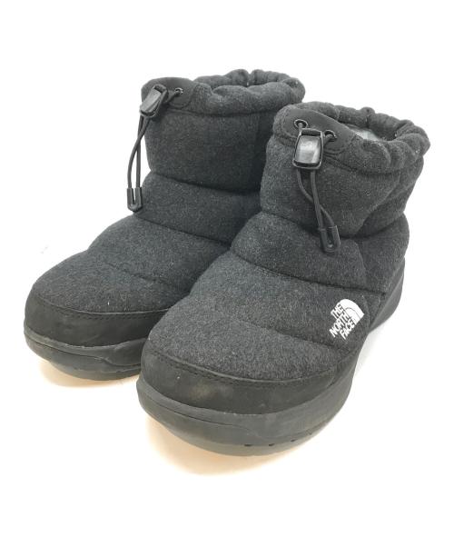 THE NORTH FACE（ザ ノース フェイス）THE NORTH FACE (ザ ノース フェイス) Nuptse Bootie Wool Ⅴ Short　NFW51979 チャコールグレー サイズ:25の古着・服飾アイテム
