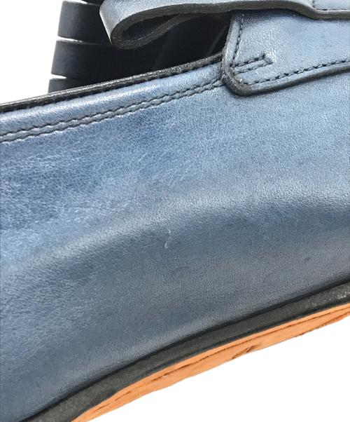 Santoni（サントーニ）Santoni (サントーニ) キルト付きダブルモンクストラップスリッポン ネイビー サイズ:8　1/2の古着・服飾アイテム