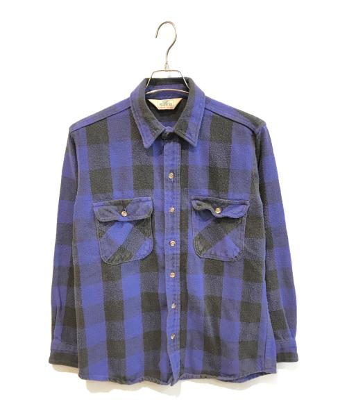 redhead（レッドヘッド）REDHEAD (レッドヘッド) チェックネルシャツ ブルー サイズ:Mの古着・服飾アイテム