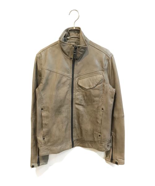 G-STAR RAW（ジースターロゥ）G-STAR RAW (ジースターロゥ) レザージャケット ブラウン サイズ:Mの古着・服飾アイテム
