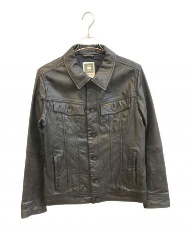 ※未使用新品※G-STAR RAW レザージャケット（羊革） ジースターロウ G-Star RAW ライダースジャケット シングル 羊革