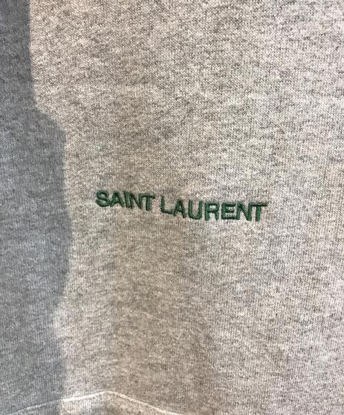Saint Laurent Paris（サンローランパリ）Saint Laurent Paris (サンローランパリ) リヴゴーシュロゴ刺繍パーカー　709869 Y36ZN 1476　709869 Y36ZN 1476　 グレー サイズ:Mの古着・服飾アイテム