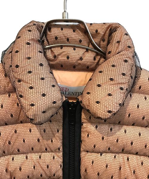 RED VALENTINO（レッドヴァレンティノ）RED VALENTINO (レッドヴァレンティノ) チュールダウンジャケット ベージュ サイズ:Freeの古着・服飾アイテム