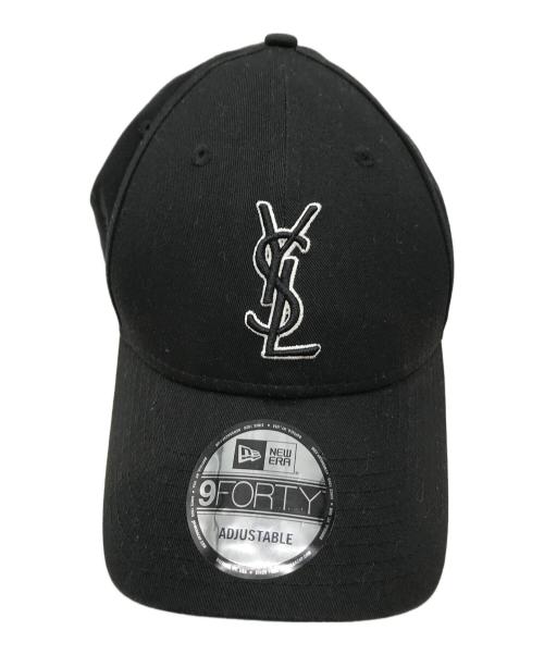 Yves Saint Laurent（イヴサンローラン）Yves Saint Laurent (イヴサンローラン) New Era (ニューエラ) モノグラムキャップ　687687 ブラックの古着・服飾アイテム