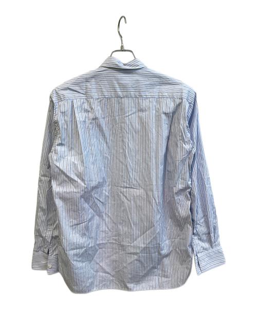 COMME des GARCONS SHIRT（コムデギャルソンシャツ）COMME des GARCONS SHIRT (コムデギャルソンシャツ) サークルパッチワークストライプシャツ　S26024 スカイブルー サイズ:XSの古着・服飾アイテム
