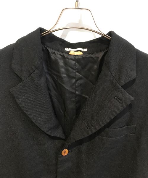 COMME des GARCONS HOMME PLUS（コムデギャルソンオムプリュス）COMME des GARCONS HOMME PLUS (コムデギャルソンオムプリュス) ポリ縮絨バックジップテーラードジャケット　PK-J013 ブラック サイズ:Mの古着・服飾アイテム