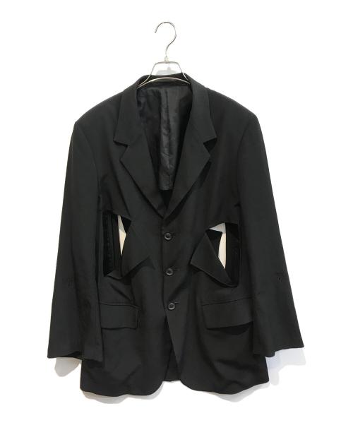Yohji Yamamoto pour homme（ヨウジヤマモト プールオム）Yohji Yamamoto pour homme (ヨウジヤマモト プールオム) パンチングテーラードジャケット　HP-J47-500 ブラック サイズ:2の古着・服飾アイテム