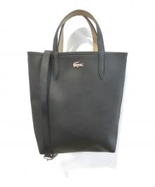LACOSTE（ラコステ）の古着「ANNAリバーシブル縦型トート」｜ブラック