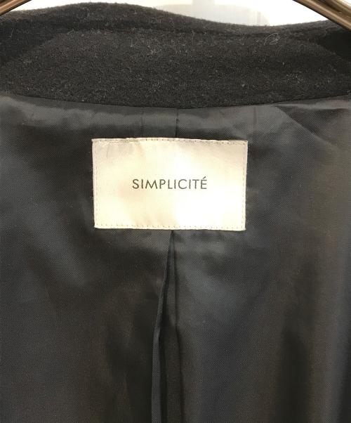 SIMPLICITE（シンプリシテ）simplicite (シンプリシテ) Wビーバーコクーンスタンドカラーコート 23020700111030 ブラック サイズ:Freeの古着・服飾アイテム