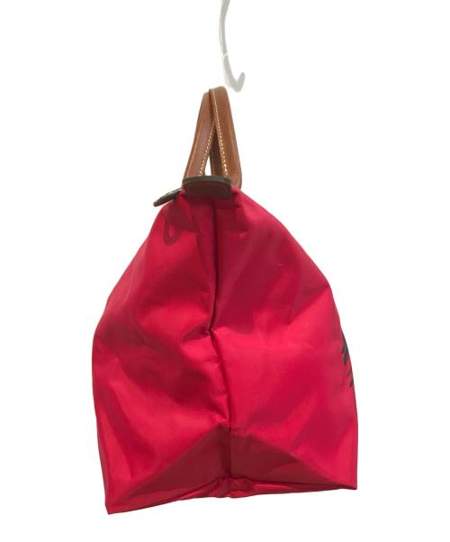 LONGCHAMP（ロンシャン）LONGCHAMP (ロンシャン) 日本限定富士山イラスト付きハンンドバッグ レッドの古着・服飾アイテム