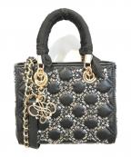 RANDAランダ）の古着「ビジューキルティングバッグ」｜ブラック