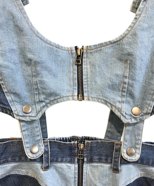 AULA AILA（アウラアイラ）AULA AILA (アウラアイラ) 2WAY DENIM JUMPER SKIRT インディゴ サイズ:Sの古着・服飾アイテム