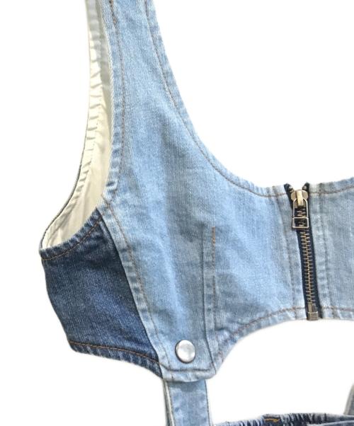 AULA AILA（アウラアイラ）AULA AILA (アウラアイラ) 2WAY DENIM JUMPER SKIRT インディゴ サイズ:Sの古着・服飾アイテム