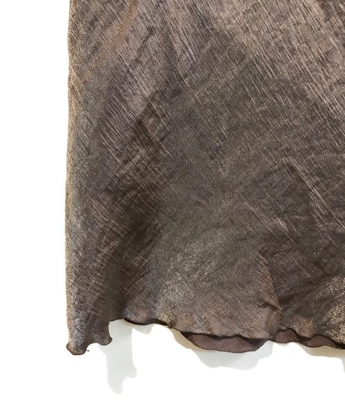 La boutique BonBon（ラブティックボンボン）La boutique BonBon (ラブティックボンボン) きらきらサテンロングナロースカート　LBZ1041101A0004 ブラウン サイズ:Mの古着・服飾アイテム