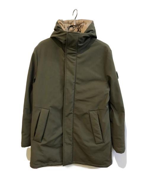 G-Stage（ジーステージ）G-Stage (ジーステージ) ハイカウントナイロンツイルボンディングフーデッドダウンコート　600802 カーキ サイズ:50の古着・服飾アイテム