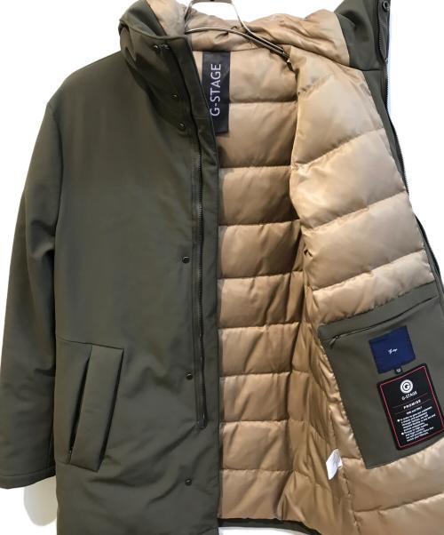 G-Stage（ジーステージ）G-Stage (ジーステージ) ハイカウントナイロンツイルボンディングフーデッドダウンコート　600802 カーキ サイズ:50の古着・服飾アイテム