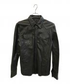 Murder Licenseマーダーライセンス）の古着「レザーシャツ」｜ブラック
