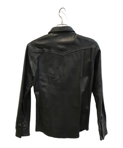 Murder License（マーダーライセンス）Murder License (マーダーライセンス) レザーシャツ ブラック サイズ:48の古着・服飾アイテム