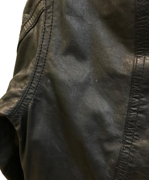 SHELLAC（シェラック）SHELLAC (シェラック) レザージャケット ブラック サイズ:48の古着・服飾アイテム