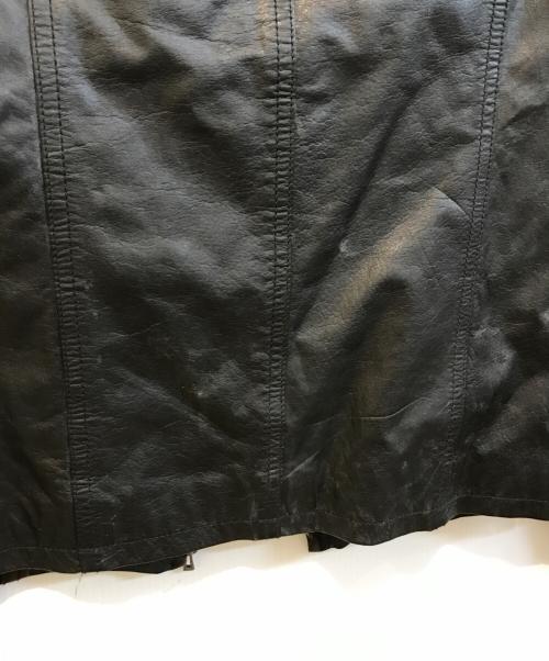 SHELLAC（シェラック）SHELLAC (シェラック) レザージャケット ブラック サイズ:48の古着・服飾アイテム