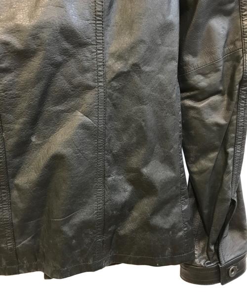 SHELLAC（シェラック）SHELLAC (シェラック) レザージャケット ブラック サイズ:48の古着・服飾アイテム
