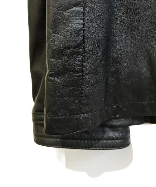 SHELLAC（シェラック）SHELLAC (シェラック) レザージャケット ブラック サイズ:48の古着・服飾アイテム