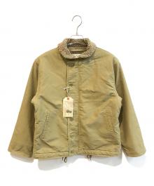 NO BRAND（ノーブランド）の古着「デッキジャケット」｜ベージュ
