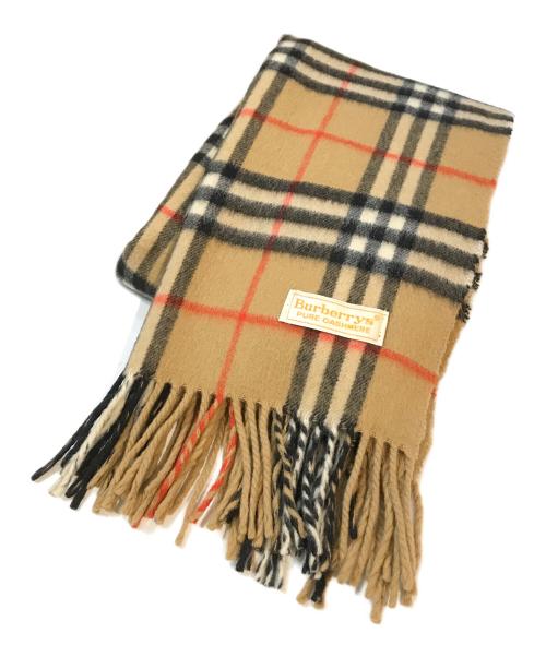 Burberry's（バーバリー）Burberry's (バーバリーズ) ノバチェックカシミヤマフラー ベージュの古着・服飾アイテム
