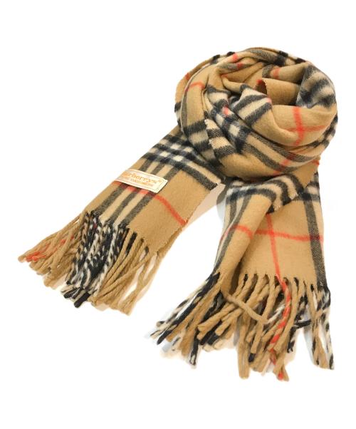 Burberry's（バーバリー）Burberry's (バーバリーズ) ノバチェックカシミヤマフラー ベージュの古着・服飾アイテム