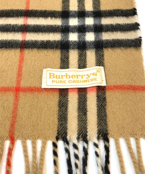 Burberry's（バーバリー）Burberry's (バーバリーズ) ノバチェックカシミヤマフラー ベージュの古着・服飾アイテム