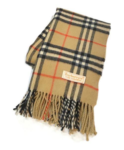 Burberry's（バーバリー）Burberry's (バーバリーズ) ノバチェックカシミヤマフラー ベージュの古着・服飾アイテム