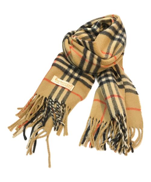 Burberry's（バーバリー）Burberry's (バーバリーズ) ノバチェックカシミヤマフラー ベージュの古着・服飾アイテム