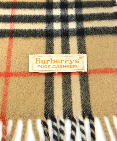 Burberry's（バーバリー）Burberry's (バーバリーズ) ノバチェックカシミヤマフラー ベージュの古着・服飾アイテム