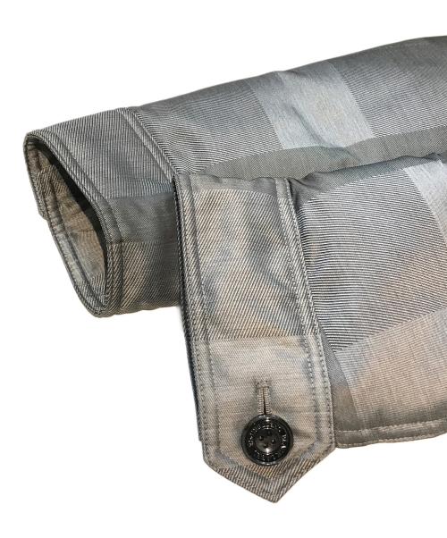BLACK LABEL CRESTBRIDGE（ブラックレーベル クレストブリッジ）BLACK LABEL CRESTBRIDGE (ブラックレーベル クレストブリッジ) シャドーチェックダウンコート　51F15-215-06 グレー サイズ:Lの古着・服飾アイテム