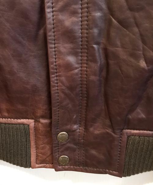 AVIREX（アヴィレックス）AVIREX (アヴィレックス) レザージャケット ボルドー サイズ:Lの古着・服飾アイテム