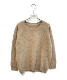 MUSE de Deuxieme Classe（ミューズ ドゥーズィエム クラス）の古着「CASHFUR クルーネックプルオーバー ニット 19080500403030」｜ベージュ