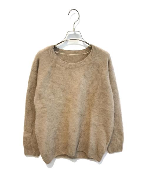 MUSE de Deuxieme Classe（ミューズ ドゥーズィエム クラス）MUSE de Deuxieme Classe (ミューズ ドゥーズィエム クラス) CASHFUR クルーネックプルオーバー ニット 19080500403030 ベージュ サイズ:Freeの古着・服飾アイテム