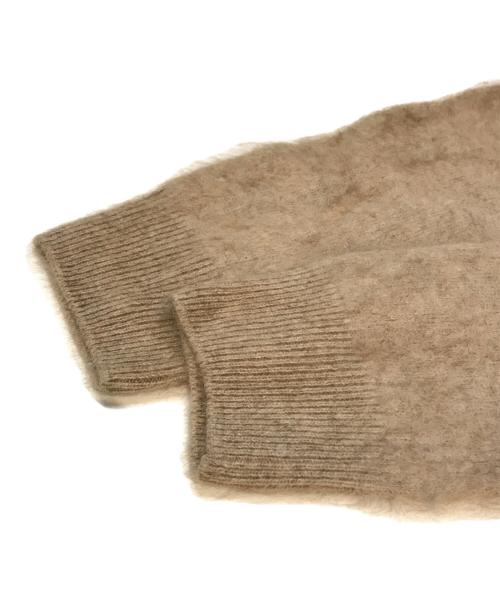 MUSE de Deuxieme Classe（ミューズ ドゥーズィエム クラス）MUSE de Deuxieme Classe (ミューズ ドゥーズィエム クラス) CASHFUR クルーネックプルオーバー ニット 19080500403030 ベージュ サイズ:Freeの古着・服飾アイテム