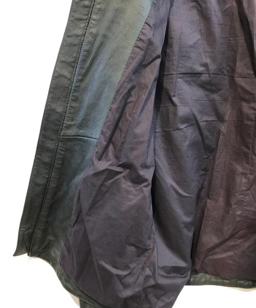 UNITED ARROWS（ユナイテッドアローズ）UNITED ARROWS (ユナイテッドアローズ) レザーライダースジャケット グリーン サイズ:Lの古着・服飾アイテム
