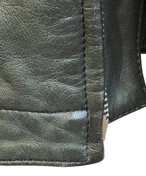 UNITED ARROWS（ユナイテッドアローズ）UNITED ARROWS (ユナイテッドアローズ) レザーライダースジャケット グリーン サイズ:Lの古着・服飾アイテム