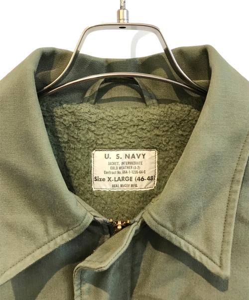 THE REAL McCOY'S（ザ・リアルマッコイズ）THE REAL McCOY'S (ザ・リアルマッコイズ) A-2デッキジャケット　MJ21113 カーキ サイズ:XLの古着・服飾アイテム