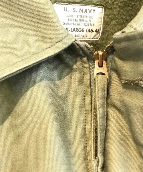 THE REAL McCOY'S（ザ・リアルマッコイズ）THE REAL McCOY'S (ザ・リアルマッコイズ) A-2デッキジャケット　MJ21113 カーキ サイズ:XLの古着・服飾アイテム