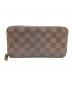 LOUIS VUITTON（ルイ ヴィトン）の古着「ラウンドファスナー財布　N60015　ダミエ　ジッピー ウォレット」｜ブラウン