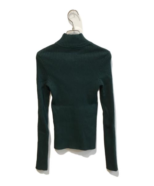 courreges（クレージュ）courreges (クレージュ) モックネックリブロゴニット 322MPU022FI00018081 グリーン サイズ:Sの古着・服飾アイテム
